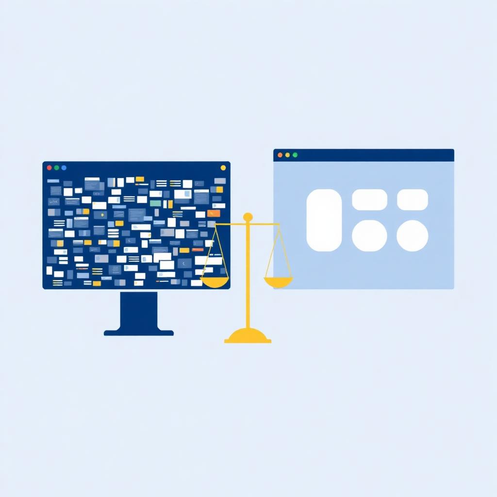 Illustration comparing a custom app with Salesforce