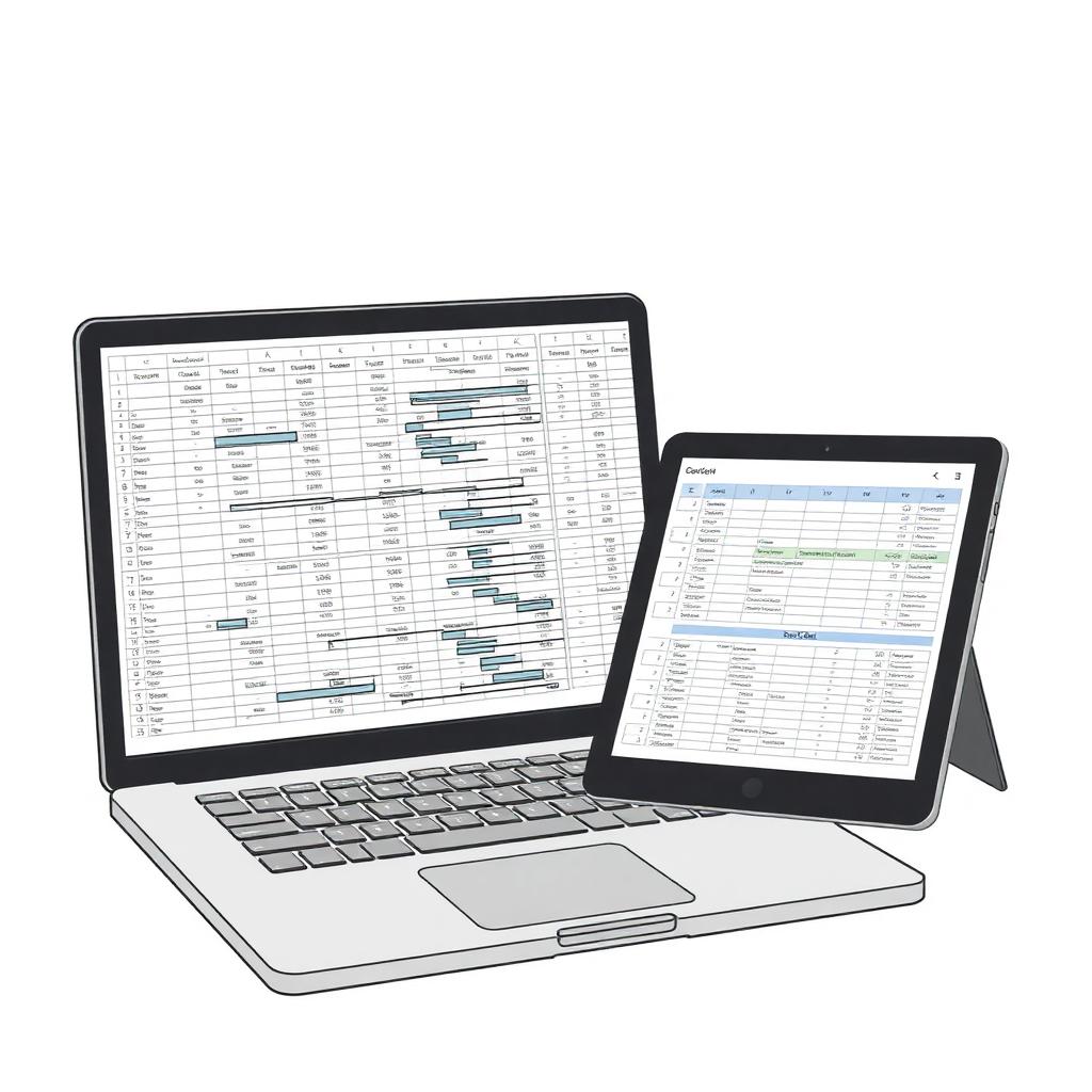 Illustration comparing a custom app with Spreadsheets